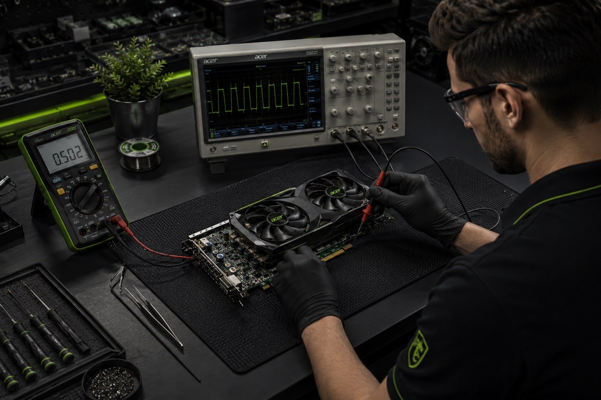 Контроль качества после ремонта Acer